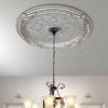 Champagne Round Chandelier Ceiling Medallion 36In