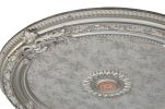 Champagne Round Chandelier Ceiling Medallion 36In