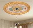 Cherubs Sky Oval Chandelier Ceiling Medallion 44In