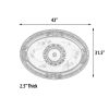 Cherubs Sky Oval Chandelier Ceiling Medallion 44In