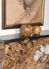 Teak Natural Vases Set Of 2
