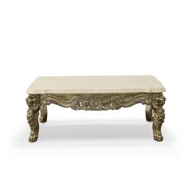 Platine Lion Coffee Table With Marble Top