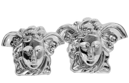 Medusa Vases Silver Set Of 2