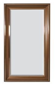Sterling Mirror With Copper Metal Accent