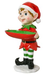 40In Holiday Elf With Tray