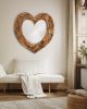 Mountain Studios Teak Heart Wall Mirror