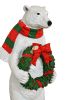 Christmas Polar Bear With Wreath
