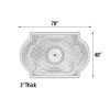 Blanco Rectangular Chandelier Fan Ceiling Medallion 72"W X 48"H