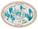 White Oval Cherub Ceiling Medallion 42.75In