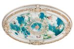 White Oval Cherub Ceiling Medallion 42.75In