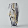 Small Silver Monarch Midnight Swirl Vase