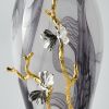 Small Silver Monarch Midnight Swirl Vase
