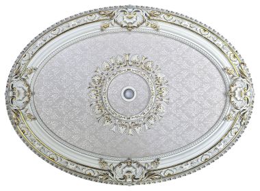 Imperial Pearl Oval Ceiling Medallion 43 Inch