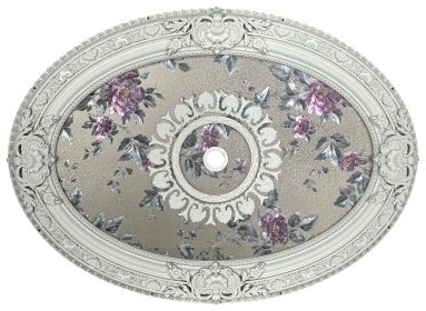Rose Garden Estate Oval Ceiling Medallion 43 Inch