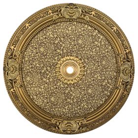 Antique Gold Baroque Round Ceiling Medallion 24 Inch