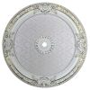 White And Gold Palatial Lace Round Ceiling Medallion 35 Inch