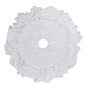 White Rococo Round Ceiling Medallion 16.5 Inch