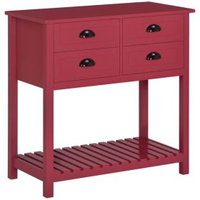 Sideboard Buffet Cabinet with Storage, Modern Coffee Bar Cabinet with 4 Drawers and Slatted Bottom Shelf, Console Table for Kitchen, Living Room, Dini