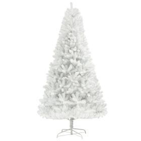 6ft Unlit Artificial White Christmas Tree, Holiday Decor with 1000 Branch Tips, Auto Open and Steel Base