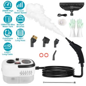 1200ml Tank Steam Cleaner 2500W 3 Bar Hot Steam Output 6 Adjustable Speeds, Complete Multi Function Cleaning Tool Set