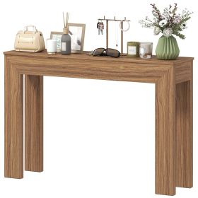Modern Console Table, 47" Narrow Entryway Table, Walnut