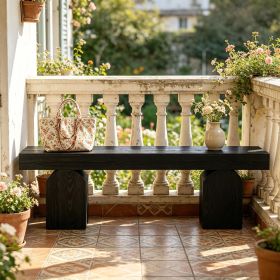 59 Inch Long Entryway Bench with Arched Bases Shoe Bench for Hallway Home Decor And Furniture