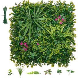 Artificial Plant Wall, 12PCS 20 x 20 in Artificial Boxwood Panels, Greenery Backdrop Privacy Hedge Fence with Sun Protection