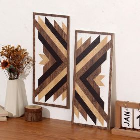 2 Pcs Western Home Decor Aztec Wall Decor Native American Wall Sign Boho Western Wall Art Wooden Southwestern Decor Rustic Wall Decor for Home Be