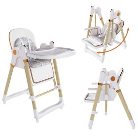 Convertible Baby High Chair to Rocker with 5-Point Harness