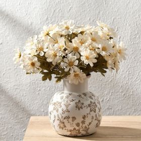 Ceramic Vintage Vase, 5.91 Inch Retro Ice Cracked Chinoiserie Floral Vase, Rustic Farmhouse Vases for Home Decor, Bookshelf, Garden, Chinoiserie