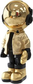 Astronaut Statues Spaceman Sculpture Polyresin Arts Gifts Gold Figurine Ornament Room Decor for Men