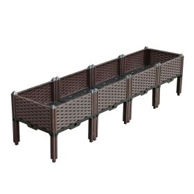 63.0in Deep Raised Garden Bed â€“ Durable Planter Box with Legs for Vegetables, Herbs, and Flowers, Outdoor Garden Container