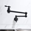 Folding faucet Pot Filler Kitchen Faucet Wall Mount