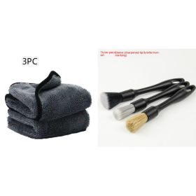 Towel Microfiber Car Beauty Car Towel Not Easy To Shed Hair Thickened Absorbent Seamless Car Cleaning Cloth (Option: Set8-40X60CM)