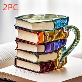 Painted Book Mug 3D Painted Book Coffee Cup (Option: Type B-2PCS)