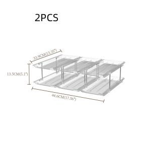 Household Transparent Multi-layer Stackable Can Storage Rack (Option: 2 Layers X2PCS)