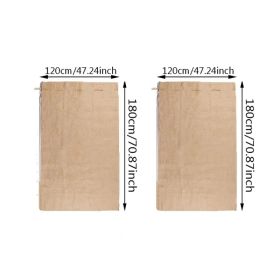 2 Packs Burlap Plant Cover Bags 3 Sizes Tree Freeze Protection Blanket Reusable Warm Plant Frost Cloth with Drawstring and Zipper (Option: 47.2x70.8 inch)