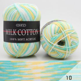 Three Section Dyed Multi-color Jacquard Score Lines With Medium Thick Lines (Option: Yellow green)