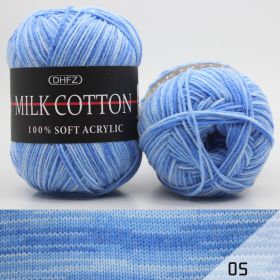 Three Section Dyed Multi-color Jacquard Score Lines With Medium Thick Lines (Option: Sky blue)