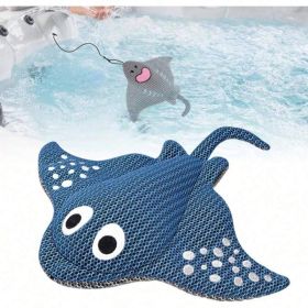 Stingray Turtle Design Floating Scum Cleaner, 3D Honeycomb Mesh Washable Reusable Sponge For Hot Tub Spa Pool Bathtub, Effectively Absorbs Oils Scum, (Option: 1 PCS-MOGUIYU006)