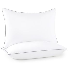 Pillows Standard Size Set Of 2, Hotel Collection Bed Pillows For Side, Back, And Stomach Sleepers, Fluffy And Supportive, Down Alternative Microfiber (Option: Standard-Standard)