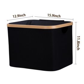 Available In Three Colors, With Or Without Lids, Perfect For Organizing Your Home And Keeping It Tidy. (Option: Black-With Lid)