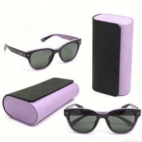 Dual Glasses Case 2-in-1 Double Eyeglasses Case (Option: Purple)