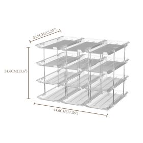 Household Transparent Multi-layer Stackable Can Storage Rack (Option: 4 Layers)